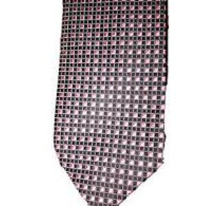 LIKE NEW! CHAPS Stylish Pink and Black Checkered Tie